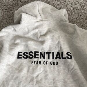 Fear of God Essentials Light Gray Hoodie